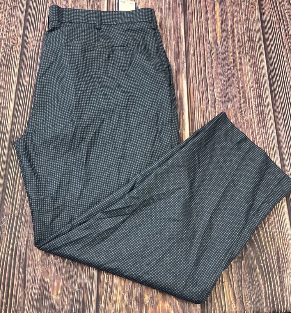NWT Jack Nicklaus Blue Performance Plaid Golf Pants Mens 42x30 (Actual 42x30)